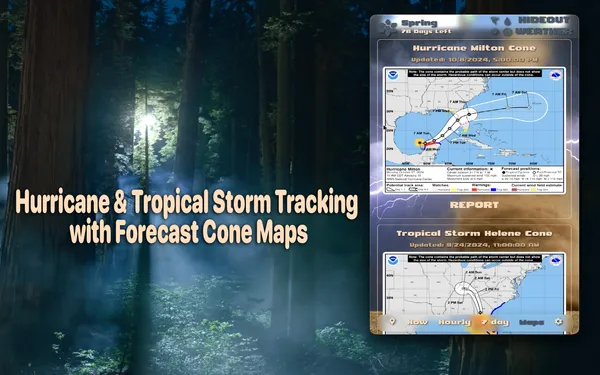 Hurricane & Tropical Storm Tracking with Forecast Cone Maps